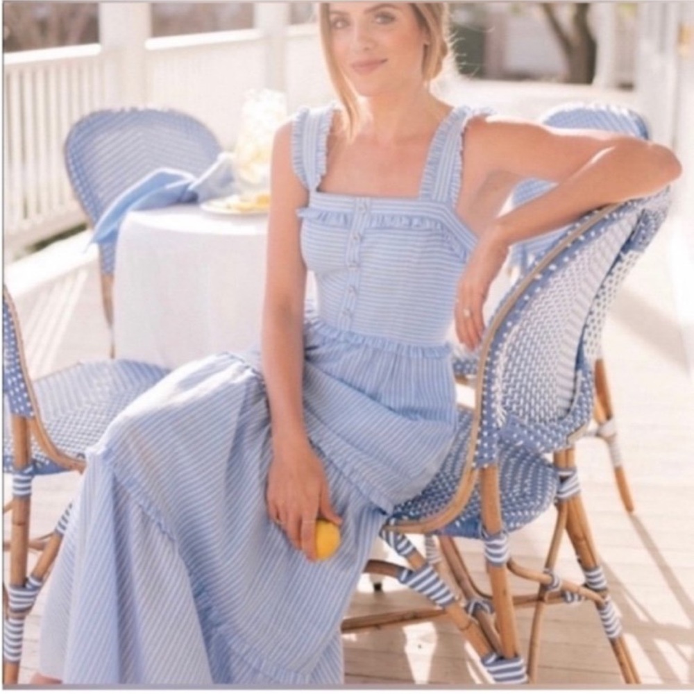 Gal Meets Glam Blue Striped Dress